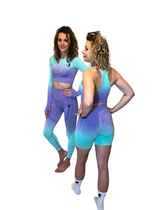 Ensemble fitness  ultra tendance respirant leggings + crop top
