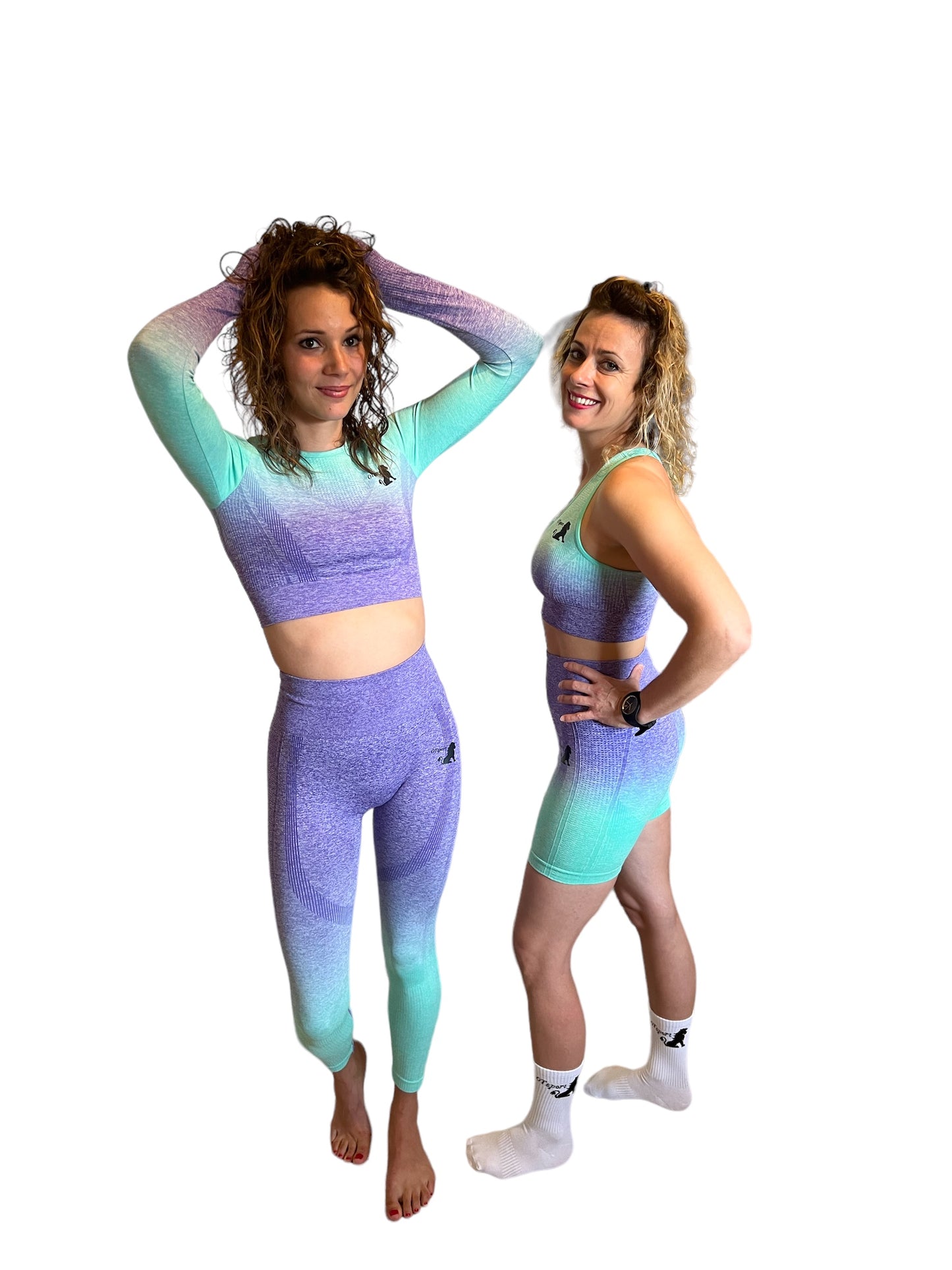 Ensemble fitness  ultra tendance respirant leggings + crop top